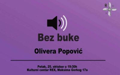 Olivera Popović u petak u KC Rex-u