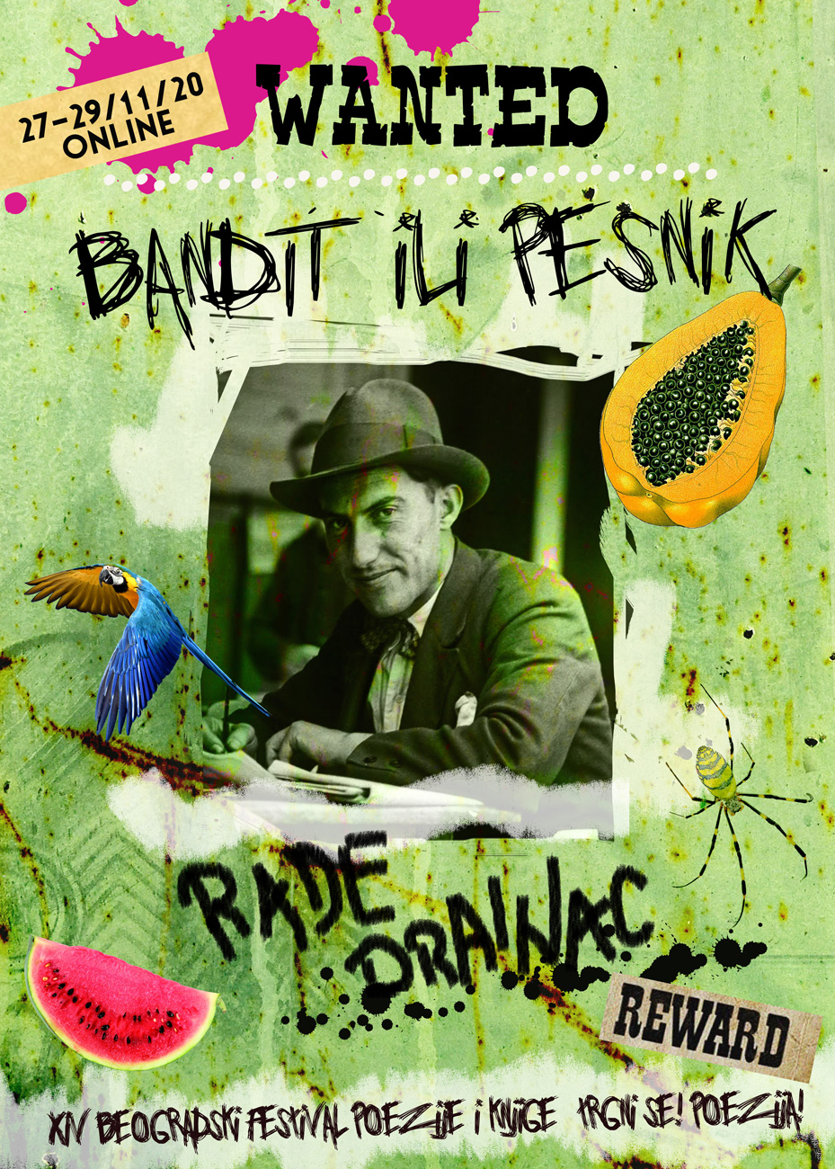 Bandit-ili-pesnik-OPTIMIZOVAN-plakat-Rade-Drainac-Treci-Trg-Dizajn-Dina-Radoman