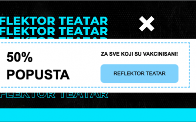 Reflektor teatar daje 50% popusta za vakcinisane