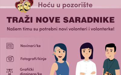 Postani volonter portala Hoću u pozorište