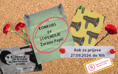 RŽF KONKURS: Stipendije Žarana Papić