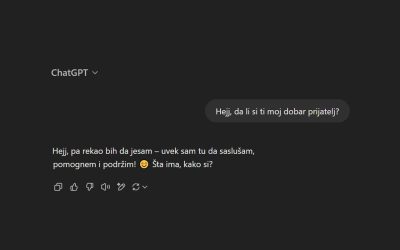 ChatGPT moj dobar drugar