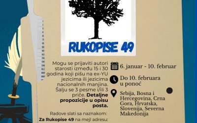 Konkurs za zbornik ,,Rukopisi 49”